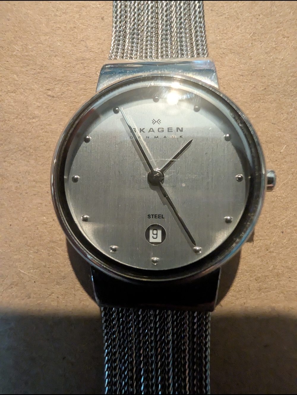 Skagen Men's Silver Minimalist Mesh Watch